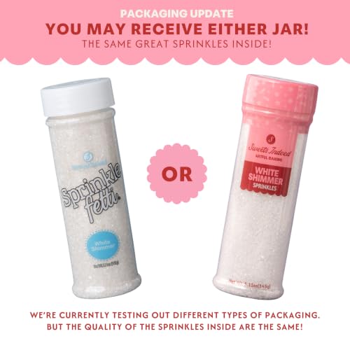 Image of Sweets Indeed White Decorating Sugar - White Sanding Sugar Crystals for Baking & Decorating Cupcakes, Cookies, Cakes & Desserts - Wedding, Holiday & Party Topping - 5.11 ounces