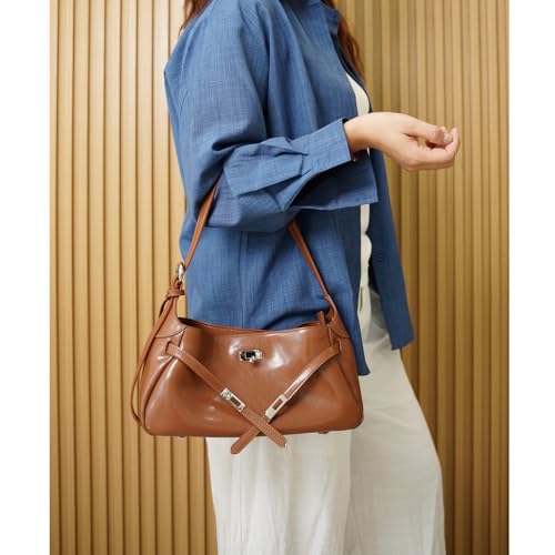 Genuine Leather Hobo Bag for Women, Slouchy tote Bags Purse Shoulder bag3