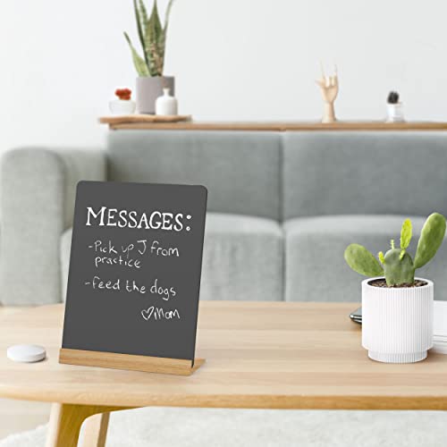 Newnewshow 8.7X12 Inch Tabletop Chalkboard With Wood Holder, Store Signs Chalkboard Menu Chalkboard Stand, Message Board, Bar And Special Event Decorations, Double-Sided Painting #TOP3