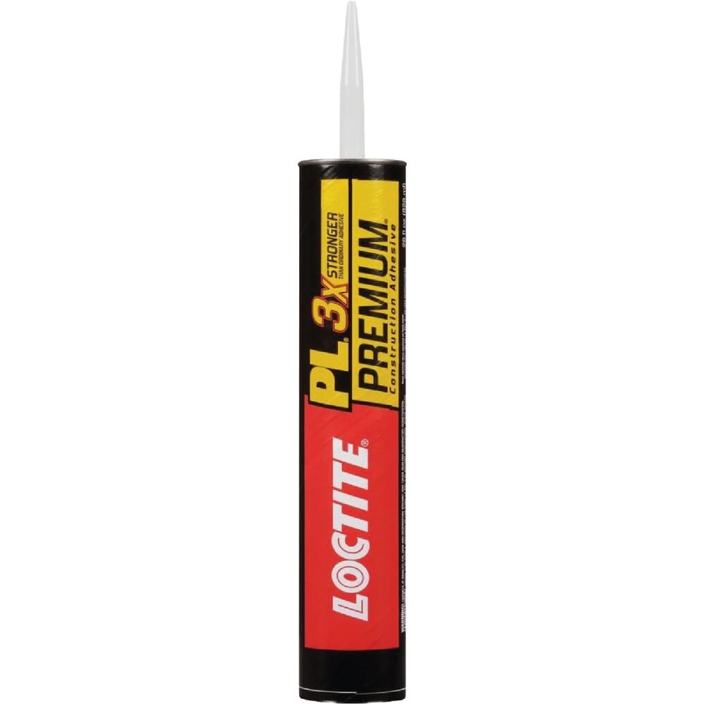 Loctite PL Premium Polyurethane Construction Adhesive, Versatile Construction Glue for Wood, Concrete, Metal &amp; More - 28 fl oz Cartridge, Pack of 1