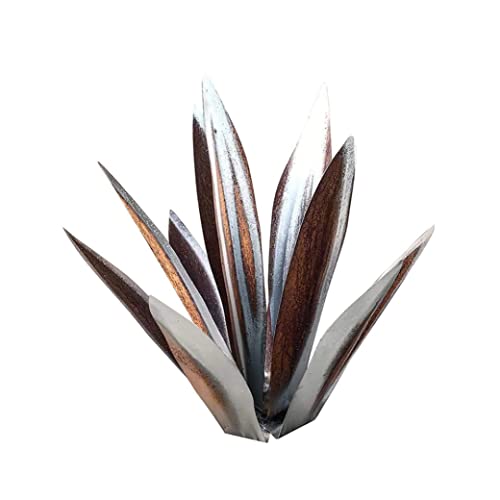 Piante Di Agave In Metallo 13,78 PolliciArredamento Per Esterni Tequila Scultura Rustica Agave In Metallo Cortile Arte Agave Scultura Statua Giardino Decorazione Del Cortile Ornamento Agave Argento Pi
