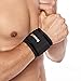 BraceUP Wrist Compression Strap and Wrist Wrap Wrist Band, Brace for Tendonitis, Tennis, Gym, Workout, One Size Adjustable (Black), 1 PC