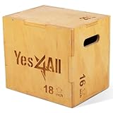 イエスフォーオール(Yes4All) プライオボックス ジャンプボックス ライトウッド 51×46×41cm 3in1 木製 コンディショニング ジャンプ台 ステップ台 【日本正規輸入品】 BW0X
