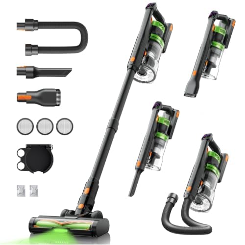 SunSare Akku Staubsauger Kabellos 70Min/650W/55000Pa, Akkustaubsauger mit 1M Schlauch, Aromatherapie, Anti Haar Wrap, Ultraleise kabelloser Staubsauger für Tierhaare/Teppiche/Hartböden/Auto