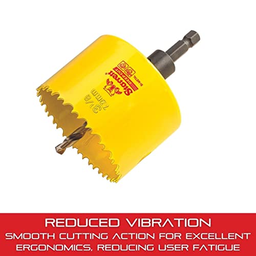 Starrett Bi-Metal Deep Cut Hole Saw With Arbor And Abrasion Resistant Hss Teeth - Ideal For Cutting Metal, Steel, And Wood - 3-1/8" (79Mm) Diameter, 2" Depth - Adch0318 #TOP4