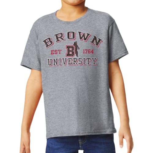Barnesmith Brown University Apparel Bears Short-Sleeve Youth T-Shirt, Vintage, Sport Grey, X-Small