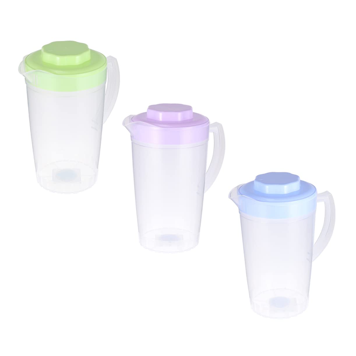 Carafe en Plastique 2l, Lot de 3, Légère, pour Lait et Eau Citronnée