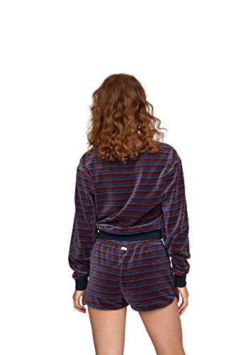 Rvca Women's Day Off Velour Pullover Top, Multi, L/12 #TOP2