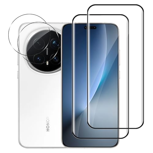 #Commissioniguadagnate<br>Vetro Temperato per Honor Magic8 Pro 5G [2 2 Pezzi] HD Pellicola Vetro Pellicola Fotocamera [Durezza 9H] Sblocco Impronta Digitale Pellicola Protettiva per Honor Magic8 Pro 5G
