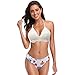 Produktbild LIXIYU Frauen-Badeanzug-Bikini Zwei Stücke Badeanzüge, Badebadeanzüge, Tankini Swimdress, taillierte Badeanzug, Gedruckte Blumen Schwimmen,H1-M