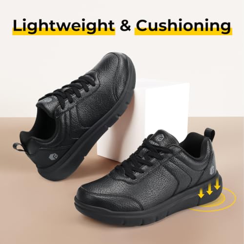 Image of FitVille Wide Shoes for Men Dress Sneakers Casual Oxfords Comfortable Shoes for Men Lightweight Plantar Fasciitis Bunions