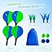 U&C Planet Beach Paddle Ball Set, Badminton Rackets, Family Game for Kids and Adults, Indoor Outdoor Game Backyard Park Camping Yard for Boys, Girls All Ages