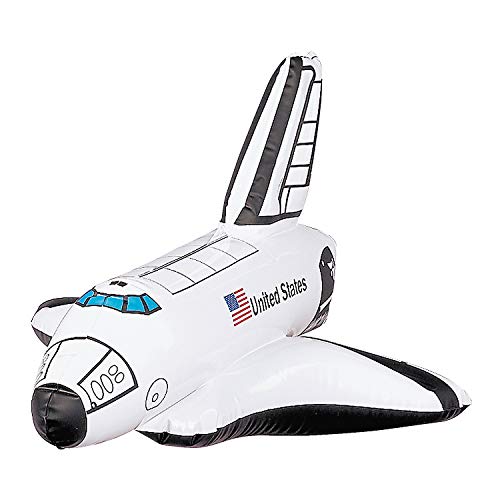Fun Express Inflatable Space Shuttle - 12 Inflatables - Birthday Party Favors - VBS Vacation Bible School Supplies/Decor