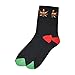 Mens Marijuana Leaf Socks Rasta Multicolored 3 Pairs, Size 6-12.5