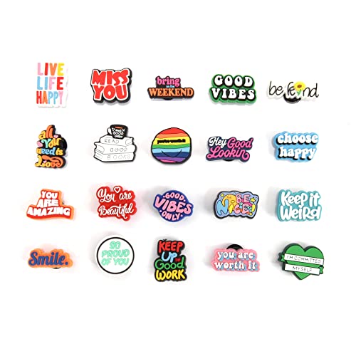 GotechoD Schuhanstecker 20 Stück Schuh Charm für Kinder Schuh-Anhänger Dekoration PVC Croc Zubehör Charms Niedliche Schnallen Mädchen/Jungen/Männer & Frauen Cover
