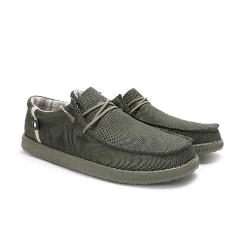 Mocasines de hombre verdes Walkinpitas WP150 Luca, calzado náutico casual en talla 43