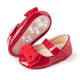 Miamooi Infant Baby Girls Mary Jane Dress Shoes Bowknot Princess Flats Toddler Non Slip Soft Rubber