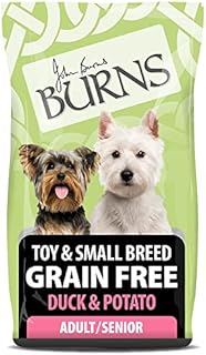 Burns Pet Nutrition Hypoallergenic Complete Dry Dog Food Adult and Senior Dog Grain Free Small/Toy Breed Duck and Potato Grain Free 2 kg