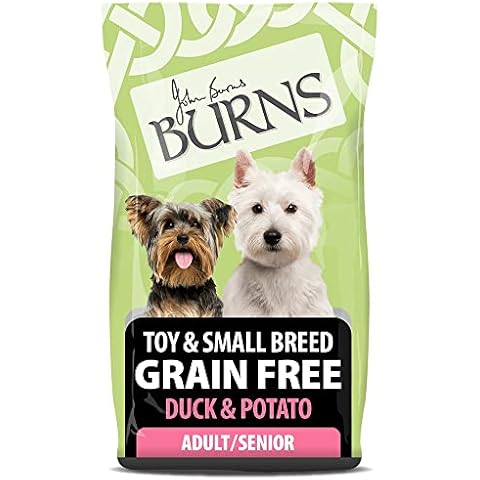 Burns Pet Nutrition Hypoallergenic Complete Dry Dog Food Adult and Senior Dog Grain Free Small/Toy Breed Duck and Potato Grain Free 2 kg Cover