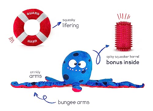 BULLTUG - Octopus Dog Toy | Squeaky Plush | 2 Toys...