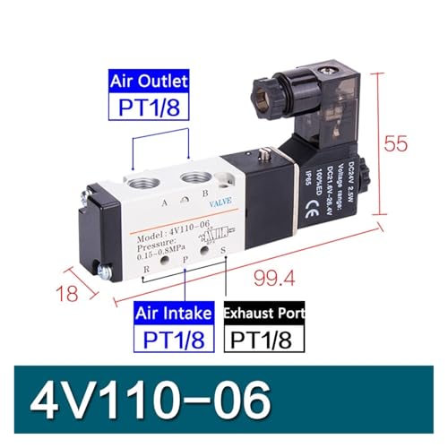 Électrovanne 4V410-15 à commande directionnelle robuste pour vérin pneumatique - 3