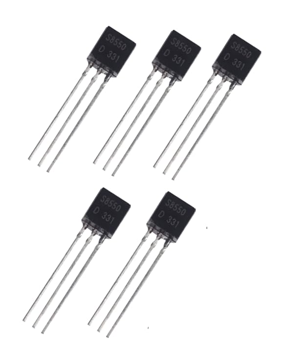 S8550 PNP Transistor, Audio Amplifier Component, 3-Pin TO-92 Package - Pack of 5-image-4