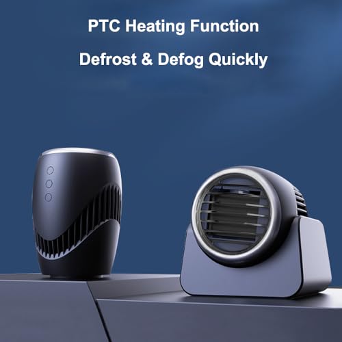 Baceyong Auto Enteisungsheizung 12V 120W 10A Auto Windschutzscheibenenteiser, Tragbarer Autoheizlüfter - Pink