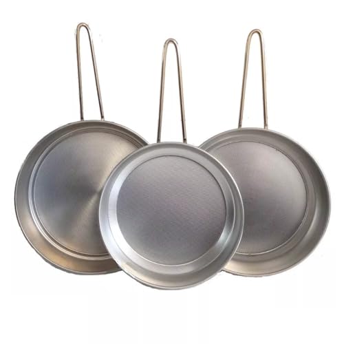 TRIS PADELLE IN ACCIAIO INOX INTERNO ANTIGRAFFIO ANTIADERENTE CM Ø 22-24-26