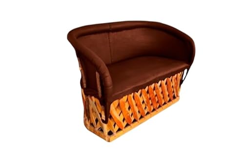 Love Seat Equipal Furniture Handmade by Equipales San Jose Mexican Traditional Style Ideal for Your Home, House, Garden, Office, Restaurant, Hotel, bar, Beach, Living Room, Bedroom