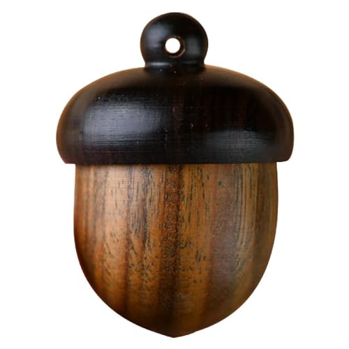 密封された木製薬箱松ぼっくり形状デザイン薬ケース容器持ち運びが簡単で安全な保管用松ぼっくり薬容器