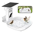 HARYMOR Bird Bath with Camera, Automatic Water Flowing, 2K Bird Camera Captures Bird Activity, Arrival Alerts, Smart AI Identifies Species, Live Video, Solar-Powered, Unheated—Enjoy Watching Birds