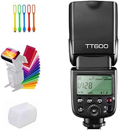 Godox TT600 Camera Flash Speedlite Master Slave Off GN60 Built-in 2.4G Wireless X System Transmission Compatible for Canon, Nikon, Pentax, Olympus, Fuji and Other DSLR Camera with Standard Hotshoe