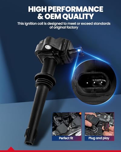 Image of KAX Pack of 4 Ignition Coil Set for Subaru WRX STI 2015-2021, Impreza 2011-2014 2.5T, Forester 2011-2013 2.5T, Legacy 2010-2012 2.5T, UF665