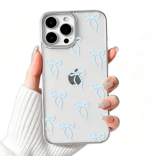 Coque iPhone 14 Pro Max silicone souple antichoc bleu transparent NITITOP