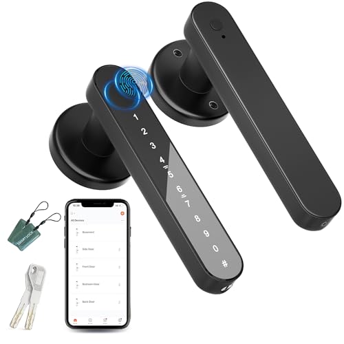 Door Knob,Fingerprint Door Lock,Door Locks for Bedrooms,Smart Door Knob,Fingerprint Door Knob,Door Lock,Biometric Door Knob,Keyless Entry Door Lock with Handle,Door Knobs Interior,Digital Door Knob
