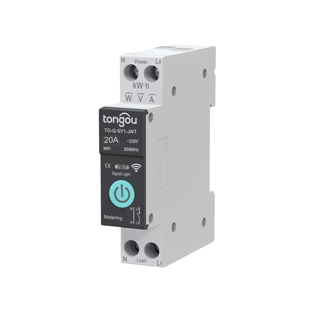 1P 6A 10A 16A 20A 25A 32A 40A 50A 63A TUYA Zigbee Smart Circuit Interrupteur Smart Home Home Wireless Remote Contrôle WiFi Avec Mesure/No Mequage (20A avec mesure)