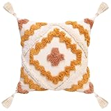Dick und langlebig-Dekorative boho-Kissenbezüge sind aus dicken und trendigen Baumwoll-Canvas-Stoffen, Naht wurde eng Zickzack Over-Lock-Stiche, langlebig genug, um den täglichen Gebrauch von Kindern und Haustieren zu widerstehen.