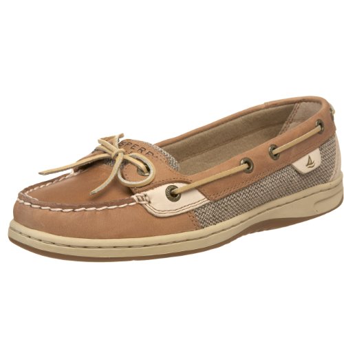 Sperry Womens Angelfish Boat Shoe, Linen/Oat, 9 Wide #TOP17