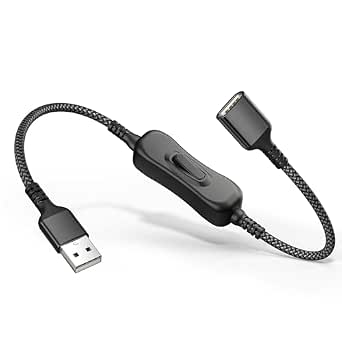 Amazon.com: RUXELY USB On/Off Switch Cable 1FT,Short Extension USB A ...