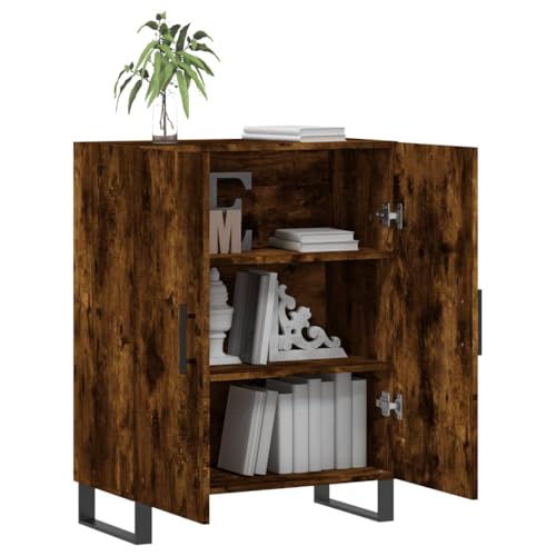 Xichuzi Aparador de Madera de ingeniería Roble Ahumado 69,5x34x90 cm, Mueble Salon, Aparadores para Salon, Mueble Comedor, Mueble Auxiliar, Aparador Cocina, Aparador Entrada Recibidor - 827753 - imagen 4