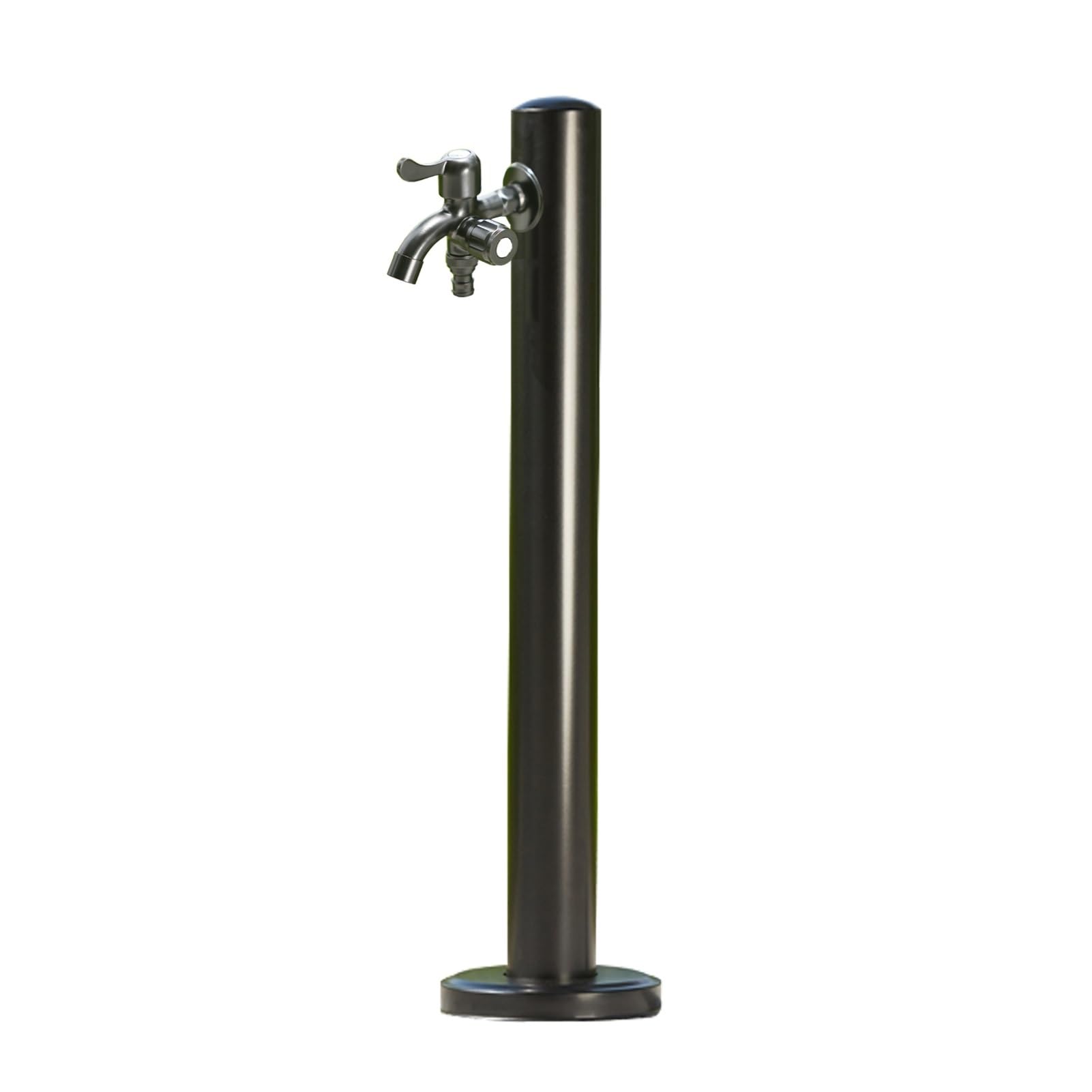 Colonne d'eau noire extérieure de jardin en acier inoxydable antigel