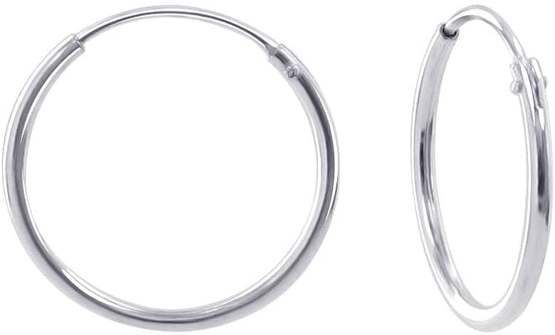 .925 Sterling Silver 2mm 3mm Tube Hoop Earrings