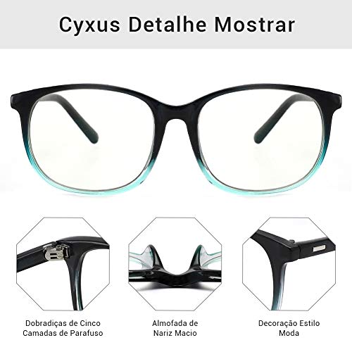 Cyxus Luz Azul Que Obstrui o Quadro de Pouco Peso Dos Óculos, Filtro de Raio Azul Jogo de Computador