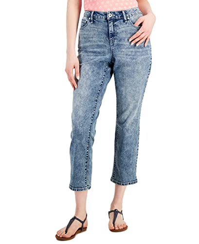 Style & Co. Women's Curvy Fit Mid Rise Cuffed Capri Jeans