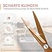 Scheren Set 4-teilig, kupferro, titanbeschichtet – 23,5/20,5/17,5/13,5 cm – Premium Haushaltsschere & Stoffschere, Profi Schneiderschere, Nähzubehör & Bastelschere