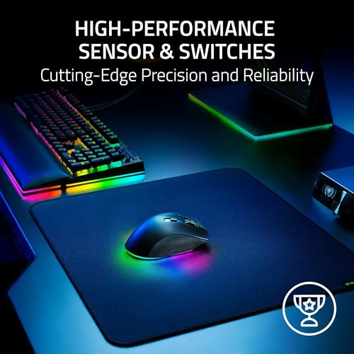 Image of Razer Pro Click V2 Wireless Mouse: Right-Handed Ergonomic Design with Thumb Rest - AI Prompt - Long Battery Life - Multi Device Connectivity via 2.4GHz, Bluetooth, or USB C Wired Mode - Chroma RGB