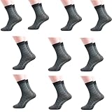 JOERBABU 10 pares de calcetines de seda ligeros y transpirables para hombre, informales, para negocios, absorben la media pantorrilla, gris oscuro, One Size: 39-43