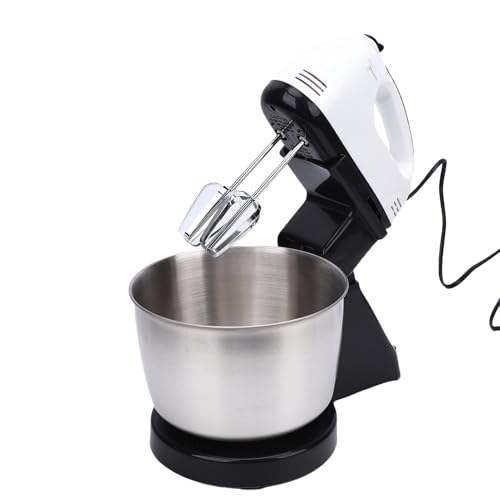 Oreilet Stand Mixer, 7 Speed Portable Tilt Head Kitchen Electric Food Mixer with Stainless Steel Bowl, Beaters, Dough Hook, Handheld Blender for Cream, Cookies