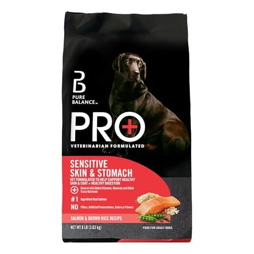 GYCO Purre Balance Pro+ Sensitive Skin & Stomach Dog Food, Salmon & Rice Recipe, 8LB., 1 Count (Pack of 1)