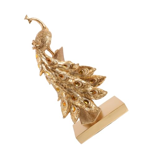 HEMOTON Garten Pfau Resin Statue Wetterfeste Dekoration für Garten...